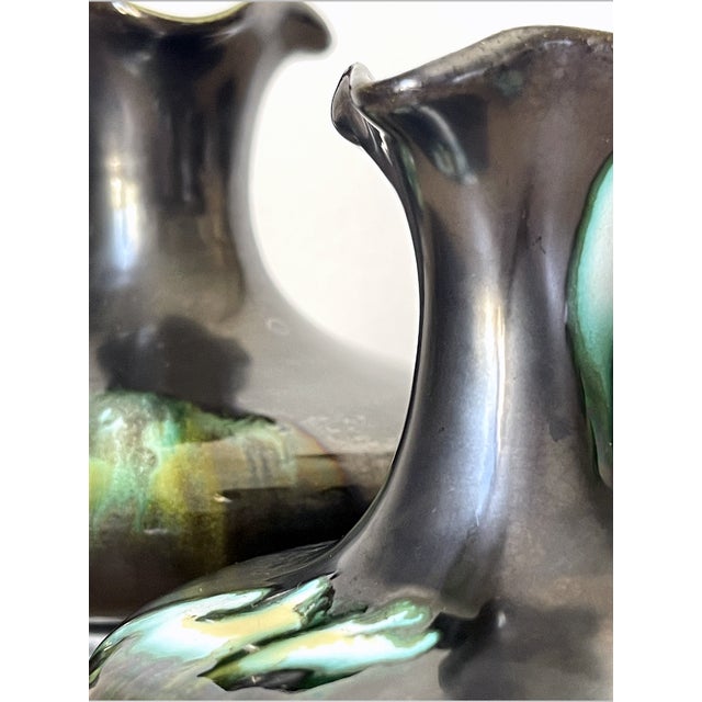 Large Vintage Belgian Glazed Ceramic, 1930s, Set of 5 For Sale - Image 4 of 15