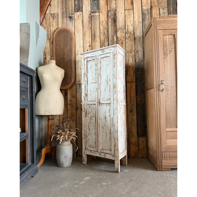Small Parisian Wardrobe, 1940s For Sale - Image 4 of 14