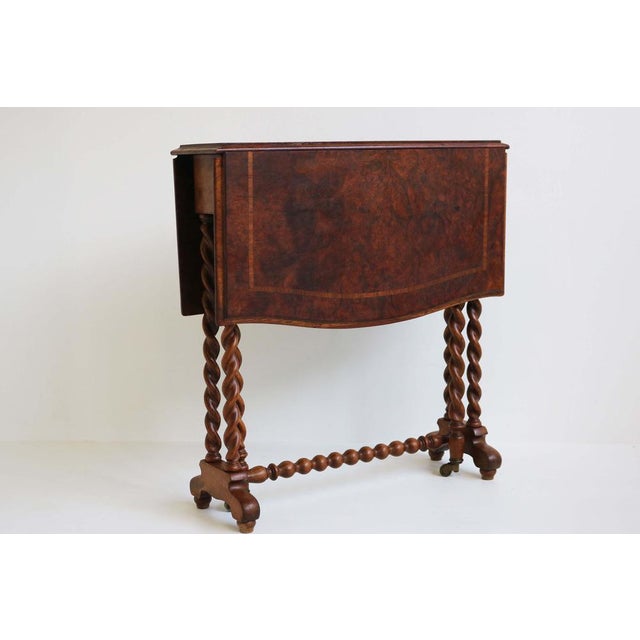 Antique English Barley Twist Foldable Table, 1890 For Sale - Image 6 of 15