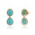 Metal 8.94ct Sleeping Beauty Turquoise Drop Earrings With Diamonds in 14k Gold- 2 Pieces For Sale - Image 7 of 14