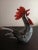 Modern 1980s Multicolor Art Glass Rooster Figurine For Sale - Image 3 of 4