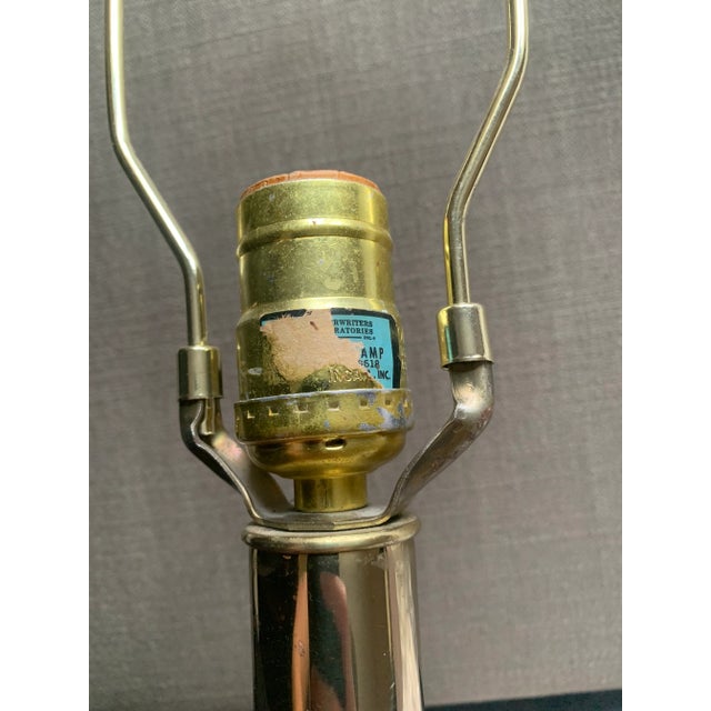 Metal 1970s Laurel Lamp Co. Brutalist Brass Metal Cast Table Lamp For Sale - Image 7 of 8