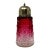 Victorian Cranberry Glass Sugar Caster Shaker 5.5” - Geometric Quilted Mold For Sale