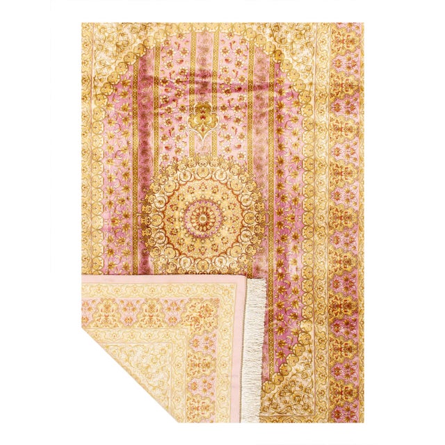 Traditional Pasargad DC Exquisite Design Paris Palace Fine Power Loom v. Silk Rug For Sale - Image 3 of 3