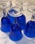 Late 20th Century Cobalt Blue Crystal Wine Glasses -With Twisted Stem - Set of 5 For Sale - Image 5 of 11