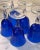 Late 20th Century Cobalt Blue, Twisted Stem Wine Glasses - Set of 5 For Sale - Image 5 of 11