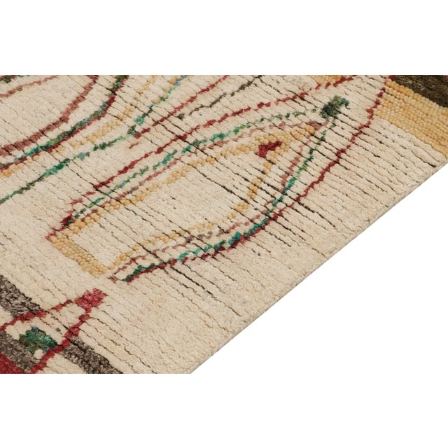 Rug & Kilim’s Moroccan Style Square Rug in Beige-Brown - 5'x5' For Sale In New York - Image 6 of 7