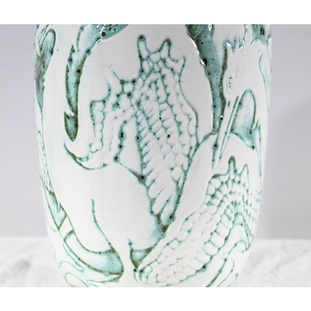 Les Pélicans Vase by L. Alaurent, 1950 For Sale - Image 10 of 18