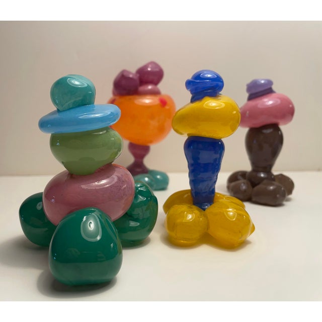 Blown Glass Sculptures - Collection of Six For Sale - Image 4 of 6