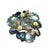 Modern Vintage 1950s Blue Carved Art Glass Brooch For Sale - Image 3 of 6