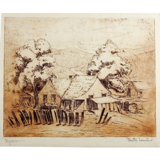 Mid 20th Century Reynosa Etching by Fanita Lanier For Sale