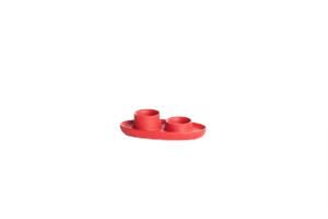 Aye Aye! Candleholder with 2 Funnels in Achtung Red by etc.etc. for Emko