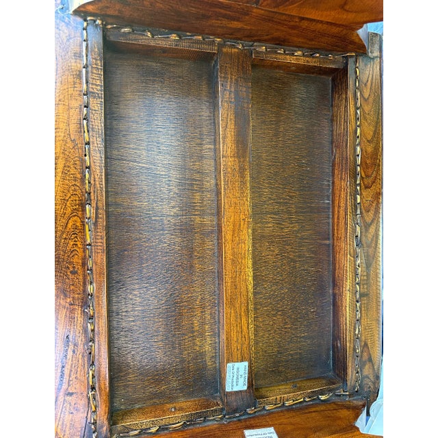 Indonesian Wood/Rattan Foot Stool For Sale In Palm Springs - Image 6 of 6