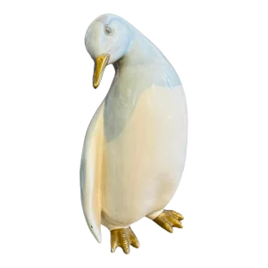 1960s Hand-Crafted Porcelain Italian Figure of a Penguin by Ronzan