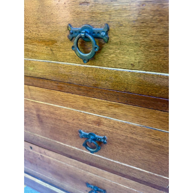 English Aesthetic Movement Walnut Chest of Drawers For Sale - Image 9 of 10