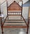 20th Century Full Bed, Original Four Fluted Poster Spanish Bed With Wood Slabs For Sale - Image 4 of 11