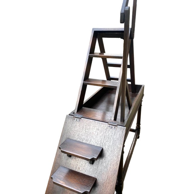 19th Century Metamorphic Library Table/Ladder For Sale - Image 10 of 12