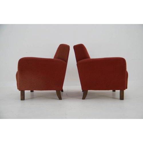Set of Vintage Art Deco Lounge Chairs from Halabala, 1930s For Sale - Image 9 of 17