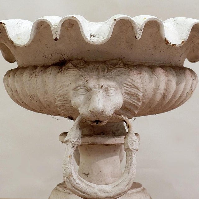 19th Century Cast Iron Basin with Lion Head Handles For Sale - Image 4 of 16