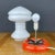 Vintage White Opaline Glass Table Lamp, Italy, 1970s For Sale - Image 6 of 11
