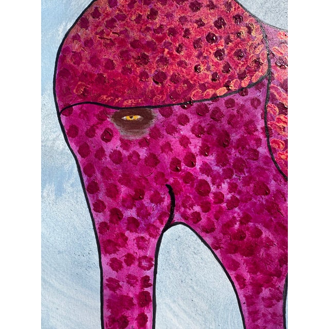 Jude Kirby Original Whimsical Style Mama and Baby Elephant. For Sale - Image 4 of 4