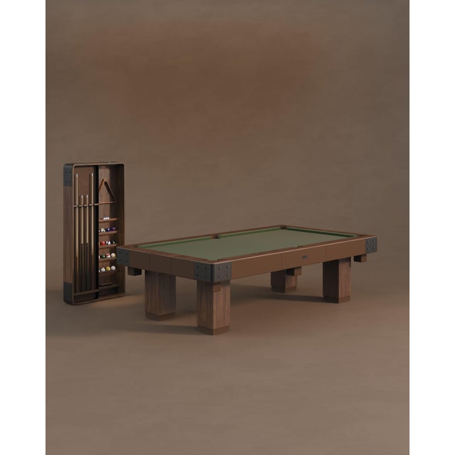Morley Pool Table by Wood Tailors Club, Set of 2 For Sale - Image 4 of 18