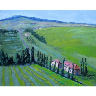 Contemporary Tuscan Landscape (Original Oil Painting) For Sale