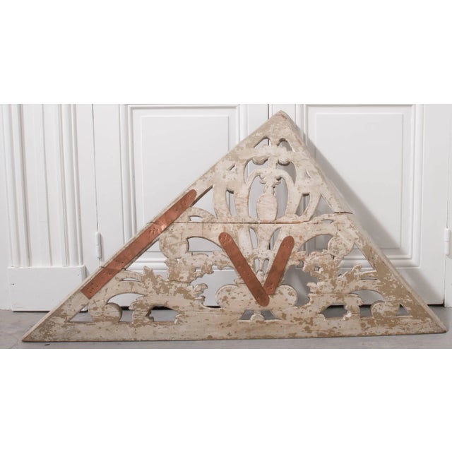 Wood Swedish 18th Century Carved Stairwell Ornament For Sale - Image 7 of 8