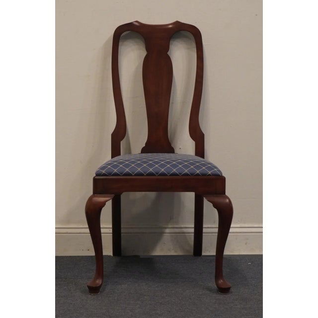 Henkel Harris Henkel Harris Traditional Queen Anne Style Wild Black Cherry Dining Side Chair 105s For Sale - Image 4 of 10