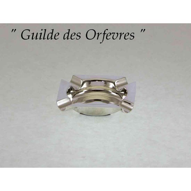 Metal 1970’s Vintage/New Set of 4 Different Silverplate Ashtrays For Sale - Image 7 of 11