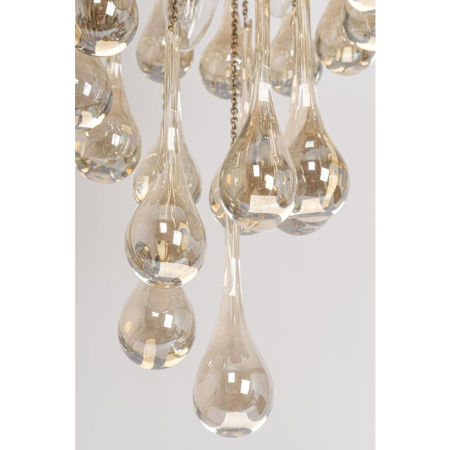 1970s Large Murano Glass Tear Drop Chandelier by Christoph Palme, Germany, 1970s For Sale - Image 5 of 17