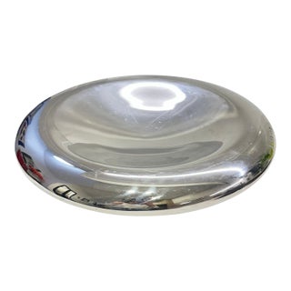 Vintage Sculptural Chrome Centerpiece Bowl, 1970s For Sale