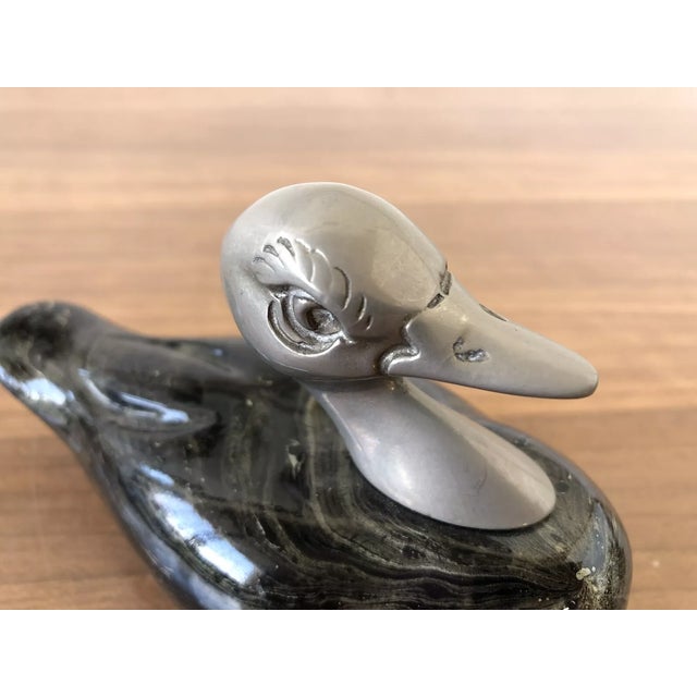 Sculpture depicting a duck Artistic creation handmade in Florence by the DE STIJL Made In Italy design studio 60s era Has...