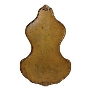 28" Vintage French Provincial Carved Wood Display Plaque or Lavabo Backing For Sale