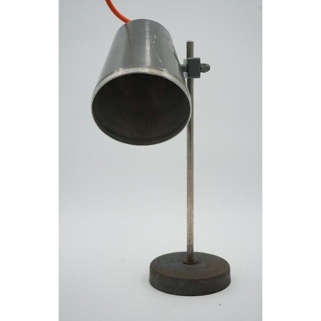1940s English Salvaged Laboratory School Table Adjustable Light 001 For Sale - Image 3 of 16