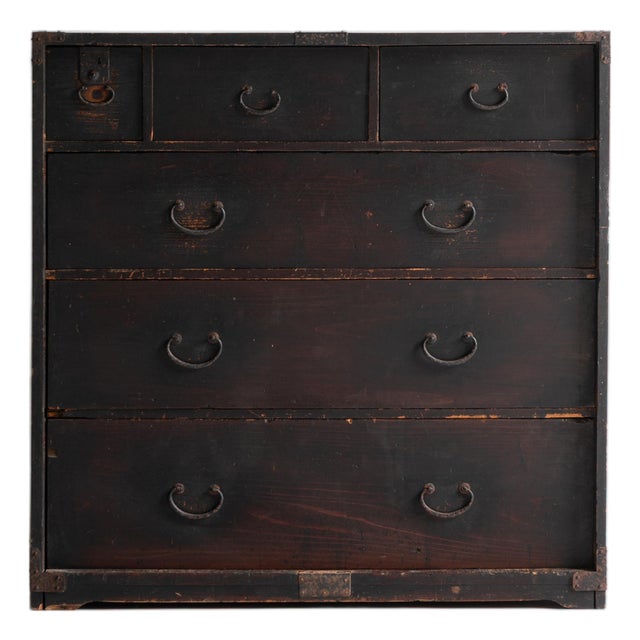 Japanese Antique Drawer 1860s-1920s / Tansu Wabi Sabi For Sale