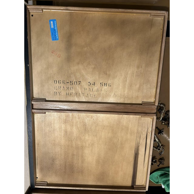 Gorgeous vintage Drexel Heritage Grand Palais executive desk from the "Et Cetera" collection in original glossy black...