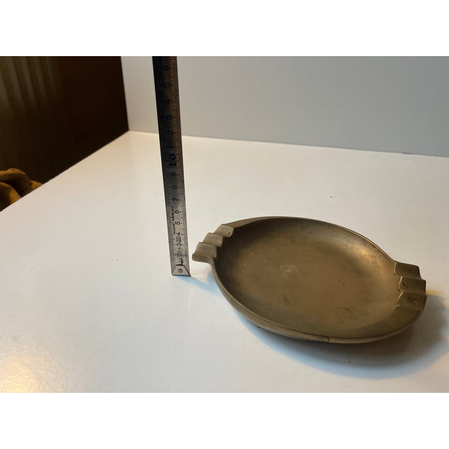 Metal Art Deco Ashtray in Bronze by Cawa, 1930s For Sale - Image 7 of 9