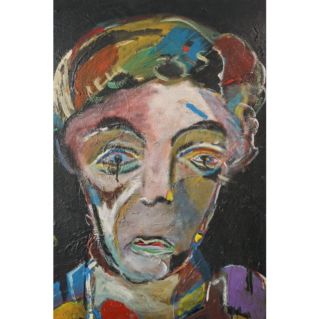 Tello, Expressionist Portrait, Late 20th Century, Oil on Board, Framed For Sale - Image 3 of 10