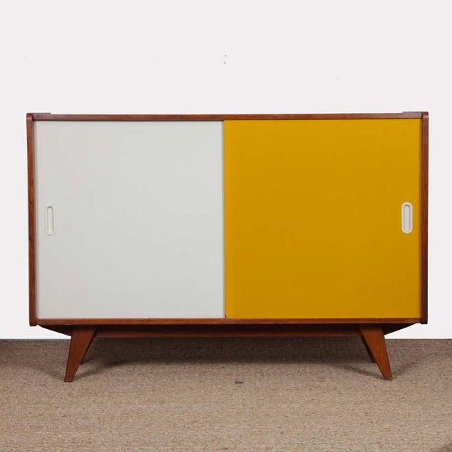 Yellow and White Model U-452 Chest of Drawers by Jiri Jiroutek for Interier Praha, 1960s For Sale - Image 11 of 11