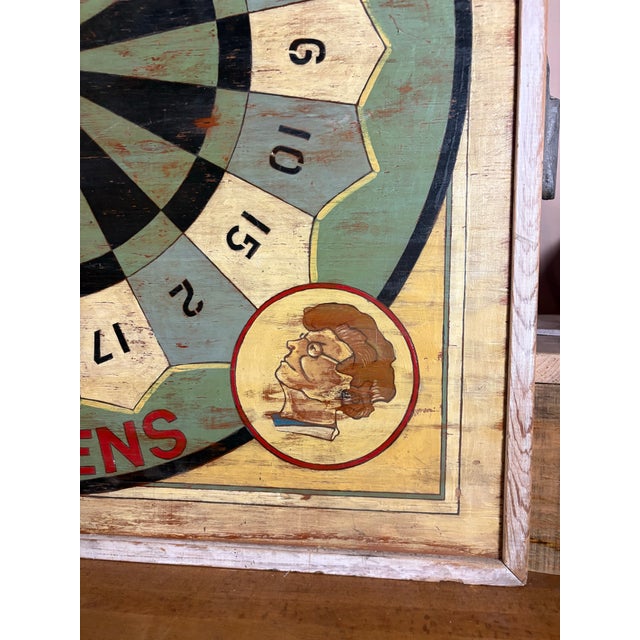 Vintage Folk Art Carnival Target Sign For Sale - Image 4 of 12