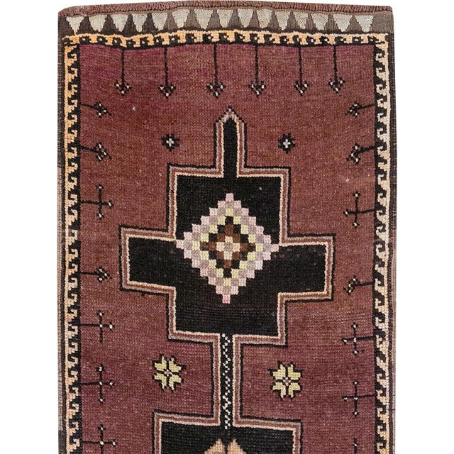 Tribal Galerie Shabab Collection Mid-20th Century Turkish Anatolian Long Runner For Sale - Image 3 of 10