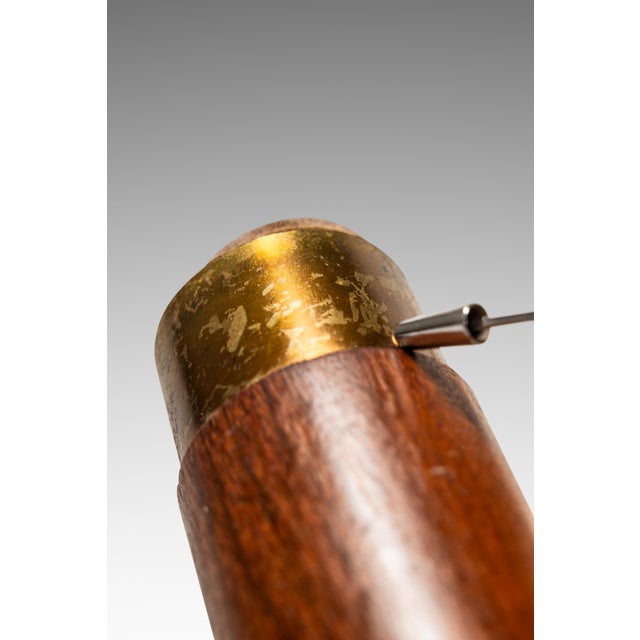 Mid-Century Danish Modern "Donut" Table in Solid Teak W/ Glass Inlay & Brass Detailing Attributed to G-Plan, England, C. 1970s For Sale - Image 17 of 17