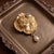 Mid 20th Century 14kyg 1960's Art Nouveau Revival Enameled and Diamond Pin/ Pendant For Sale - Image 5 of 5