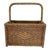 Vintage Wicker Basket Magazine Holder For Sale