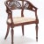 Italian Italian Walnut Open Arm Chairs With Cord Seats and Cut Out Design. Circa 1800. A Pair For Sale - Image 3 of 11