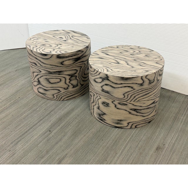 Traditional Ettore Sottsass Zebra Cocktail Side Tables, Pair For Sale - Image 3 of 12