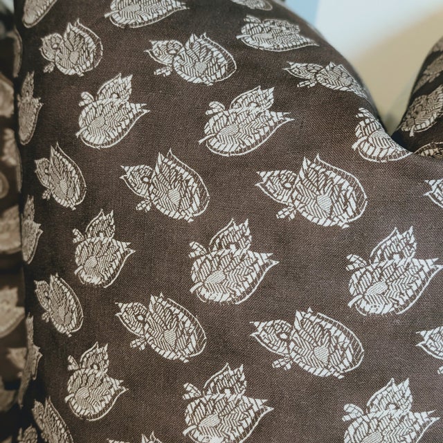 Soane Britain Burdur Leaf Pillows in Chestnut - Pair For Sale In Greensboro - Image 6 of 6