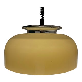 1970s Mid-Century Pendant Lamp Clear Designer Luigi Massoni for Harvey Guzzini Meblo For Sale