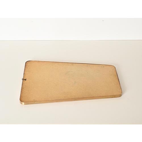 Large Tapered Rectangular Brass Mirror by Gio Ponti, Italy, 1950s For Sale - Image 13 of 14